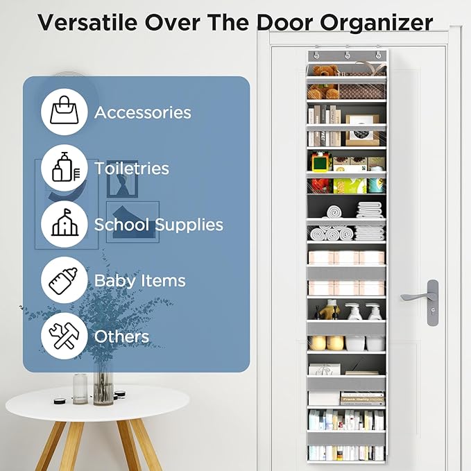 Over The Door Organizer, 8 Shelf Door Hanging Organizers