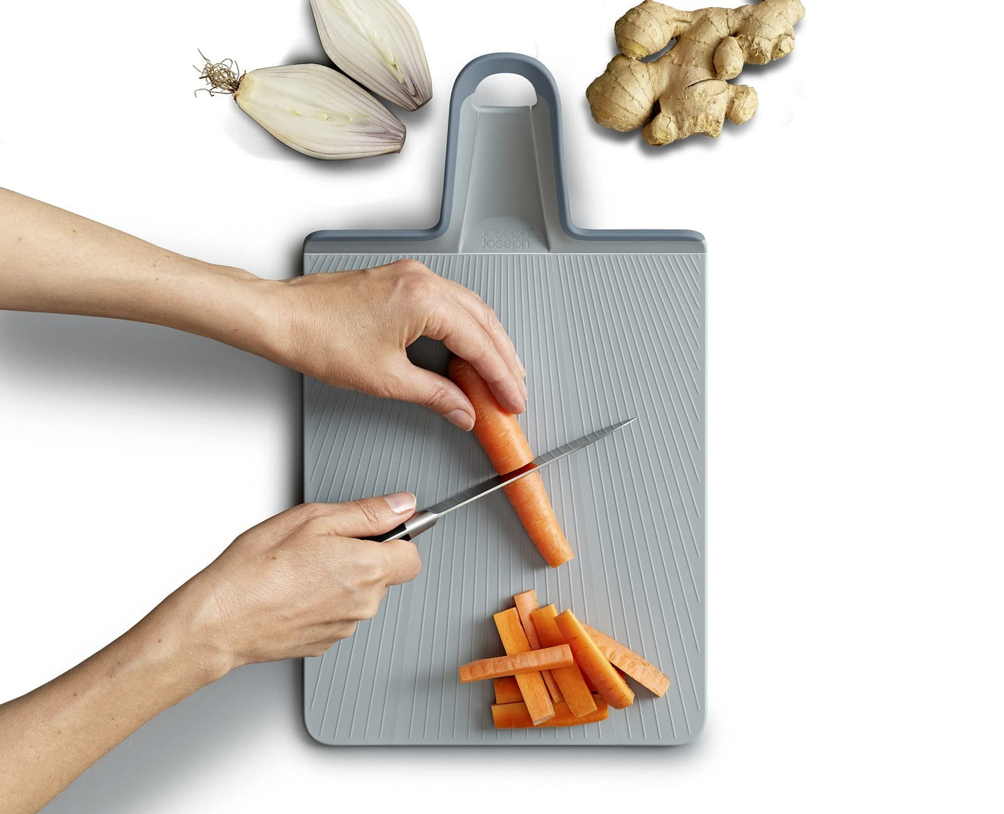 Joseph Joseph Chop2Pot Plus Folding Cutting Board (Large) - Pale Blue
