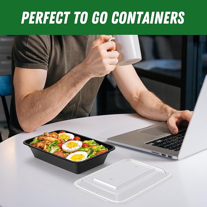 50 Pack 32 oz Meal Prep Containers Reusable