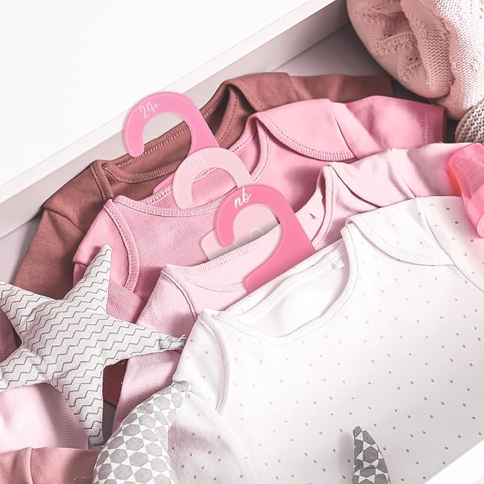 Whaline Acrylic Baby Closet Dividers Pink Hanging Infant Clothes Hanger