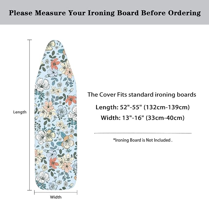 Dense Flower Ironing Board Cover and Pad Cover