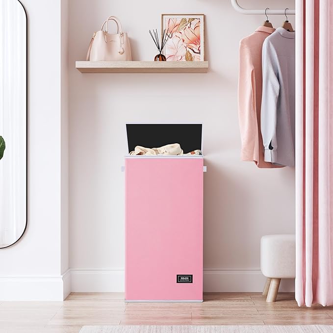 SOLEDI Laundry Hamper with Lid 100L Large & Tall Collapsible Laundry Basket