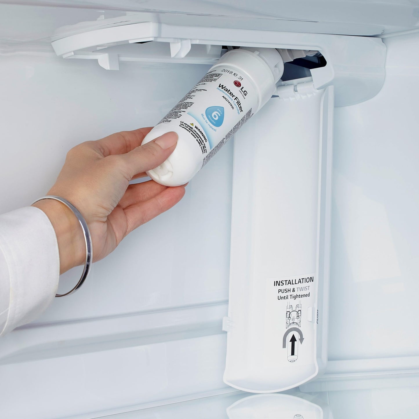 LG LT1000P - 6 Month / 200 Gallon Capacity Replacement Refrigerator Water Filter (NSF42, NSF53, and NSF401) ADQ74793501, ADQ75795105, AGF80300704, or AGF80300705 White