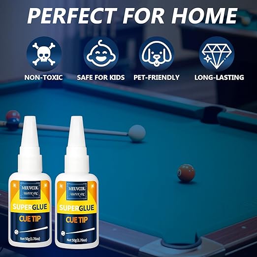 Pool Cue Tip Glue 100g, Quick Dry Billiard Cue Tip Glue