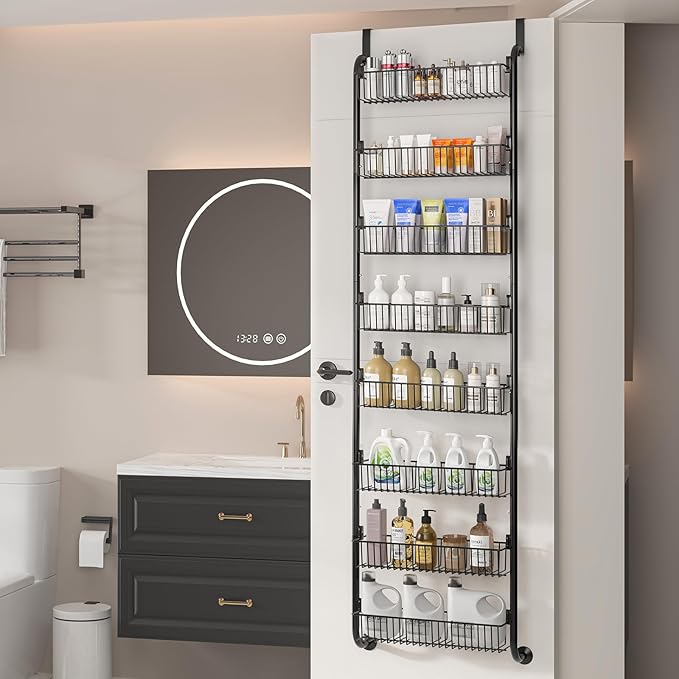 MIAOLI Over the Door Pantry Organizers and Storage, 8-Tier Spice Rack, Home &