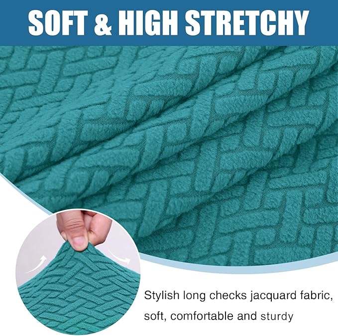 Smiry Waterproof Couch Cushion Covers, Stretch Jacquard Sectional Couch Covers