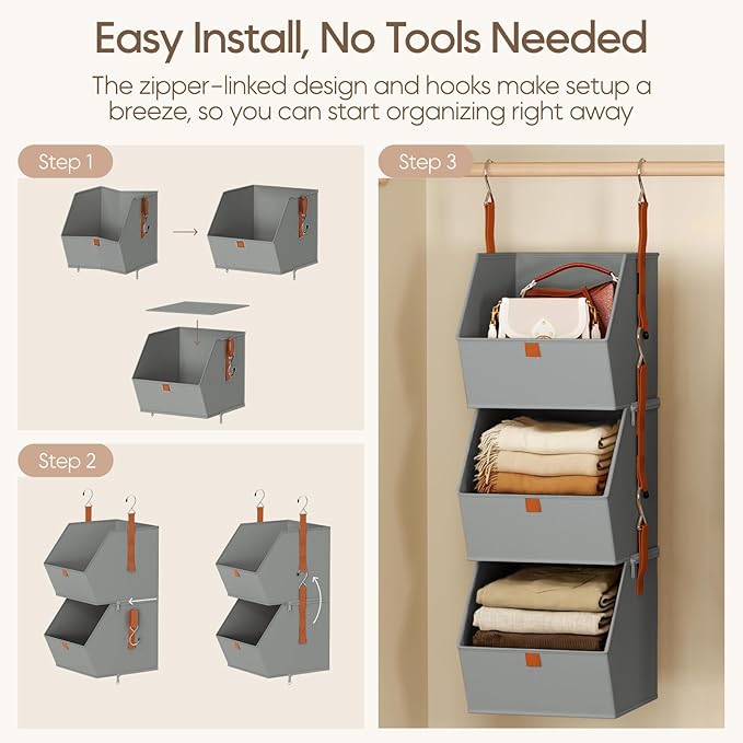 Collapsible Hanging Closet Organizer