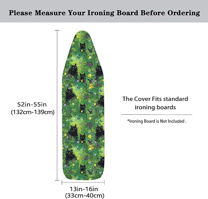 Cat Print Iron Cover for Ironing Board, Scorch Resistant Ironing Board Cover