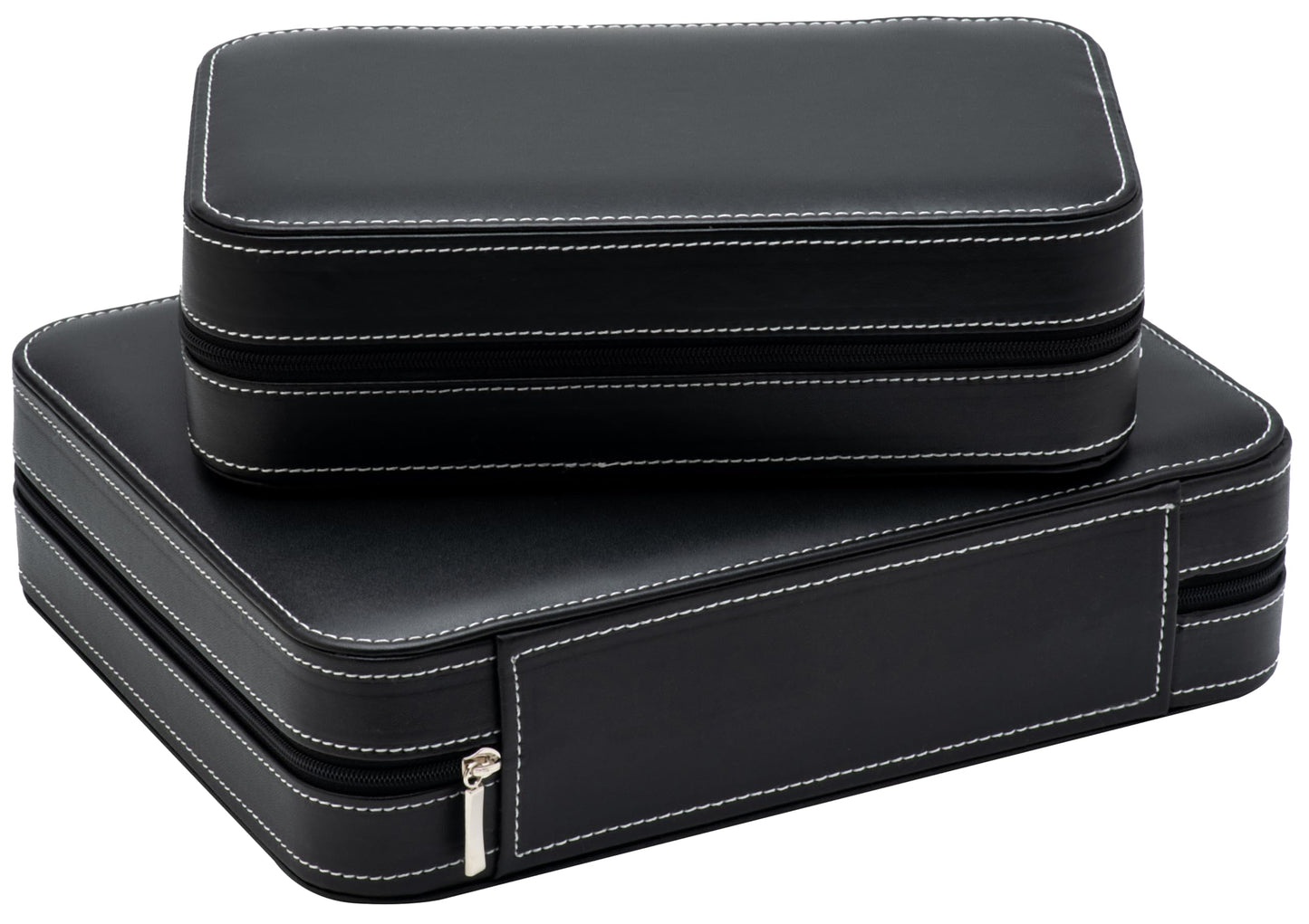 Giftop 60 PCS Gemstone Display Collection Storage Box with Clear Lid for Gems Diamond and PU Leather Black Bag Holder Container (Black-60pcs)