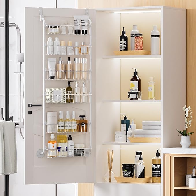Delamu Over the Door Pantry Organizer, 6-Tier Pantry Organizers and Storage