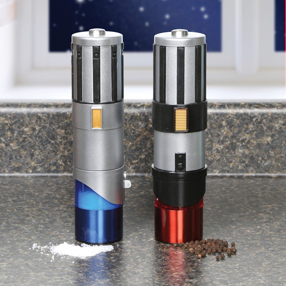 Star Wars Lightsaber Electric Salt and Pepper Mill Grinder (Pack of 2)