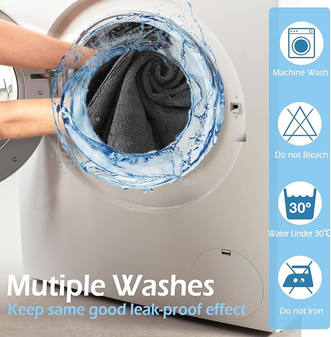 6 Pack Black Salon Towels, Super Soft and Absorbent Microfiber Hair Towel