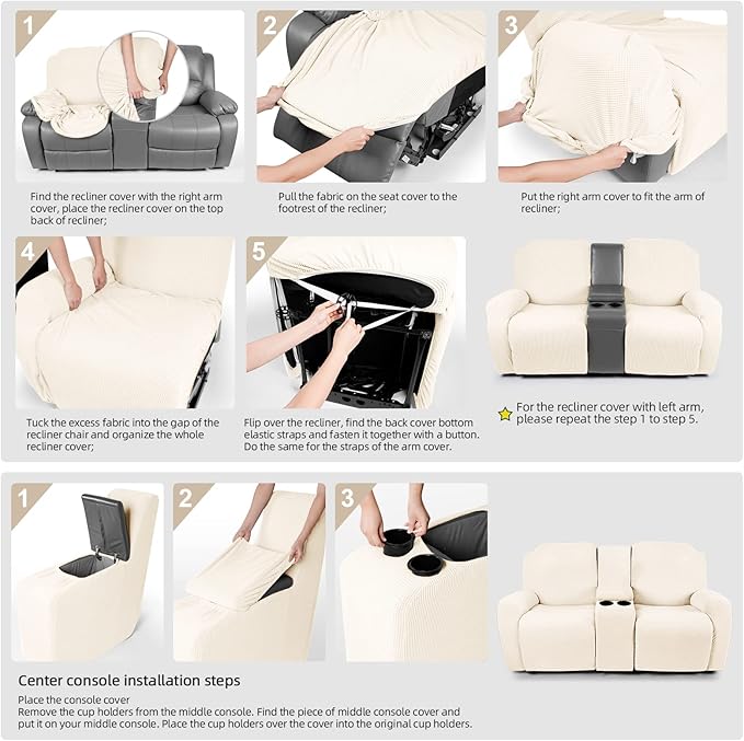 TAOCOCO Loveseat Recliner Cover