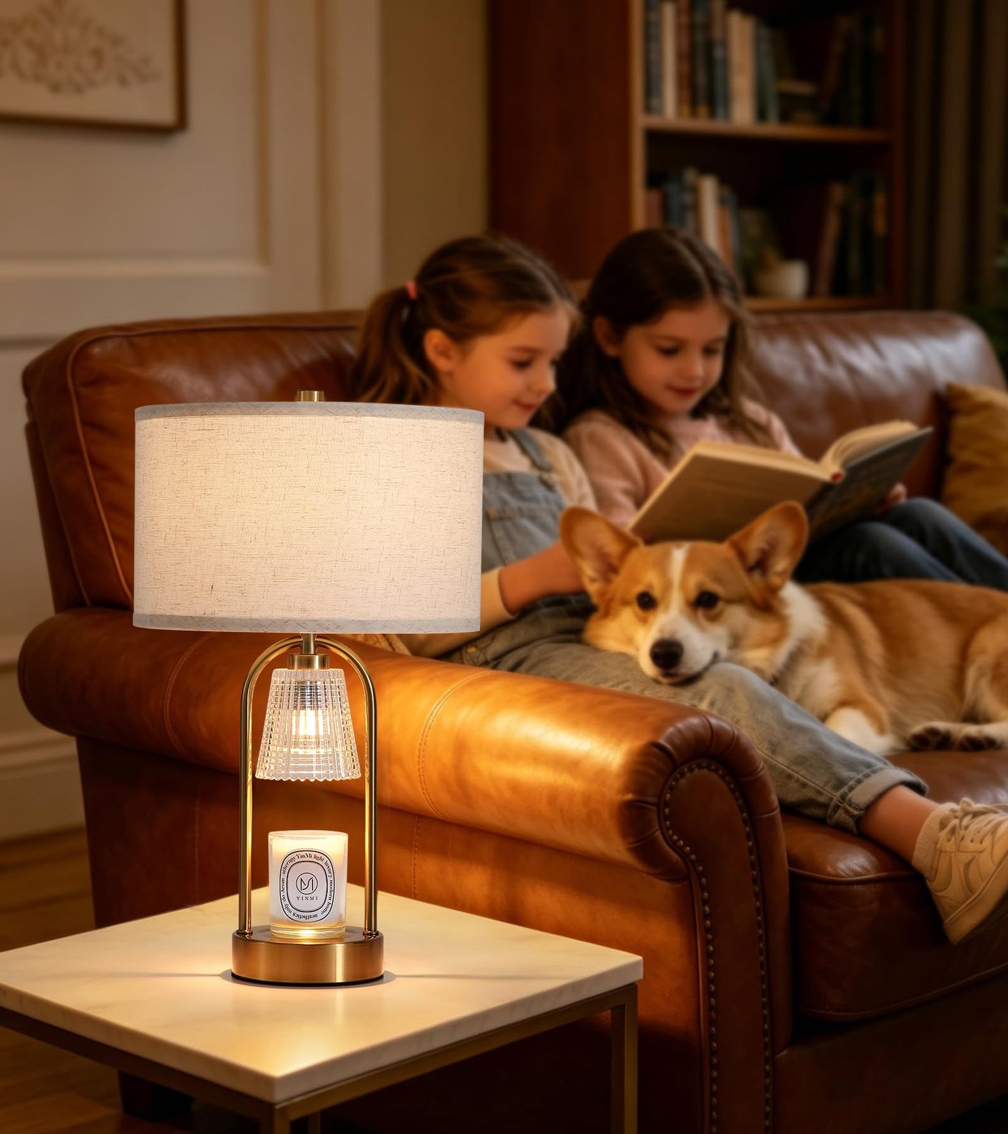 ANANAN 2-in-1 Table Lamp Candle Warmer Lamp with Timer & Dimmer,Large Wax Melt Warmer Modern Bedside Lamp for Bedroom Living Room Home Decor Birthday Gifts for Women D12.5 x H21.2“ Bulbs Included