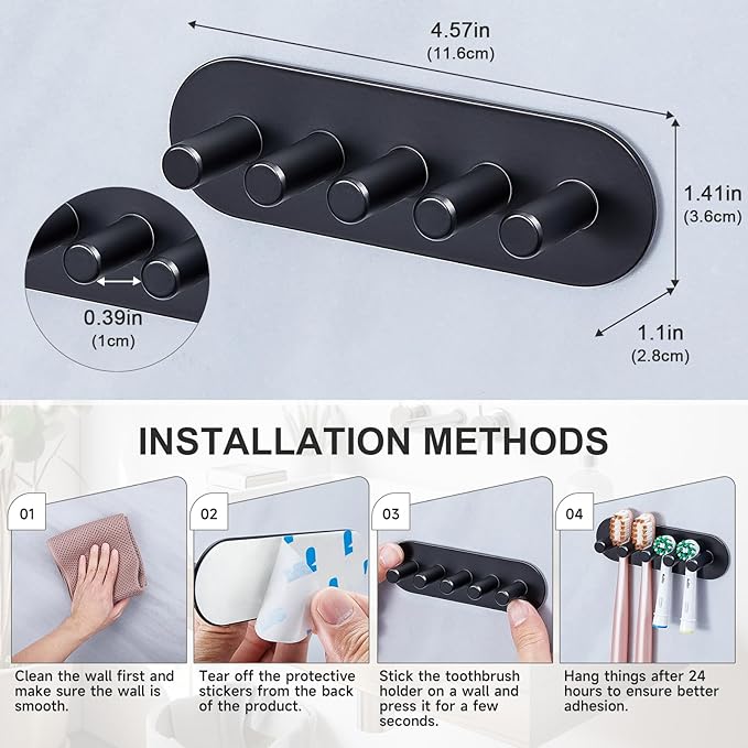 Electric Toothbrush Head Holder, Toothbrush Holders Wall Mounted, Adhesive