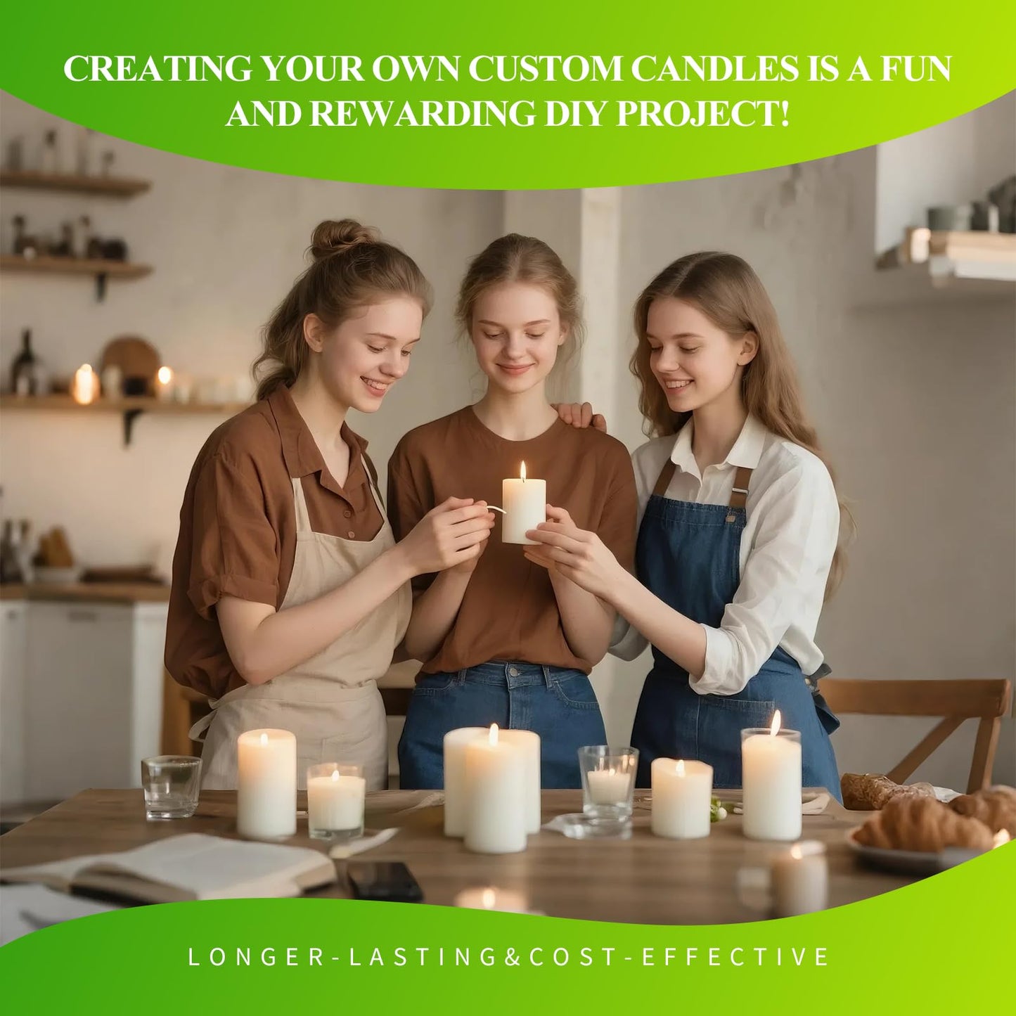 1.5LB Soy Wax for Candle Making β Natural Wax Supplies for DIY Candles, Container & Tealight Craft Use, Easy Melt and Smooth Finish, Strong Scent Lock, Non-Toxic & Beginner-Friendly (660G / 24 OZ)
