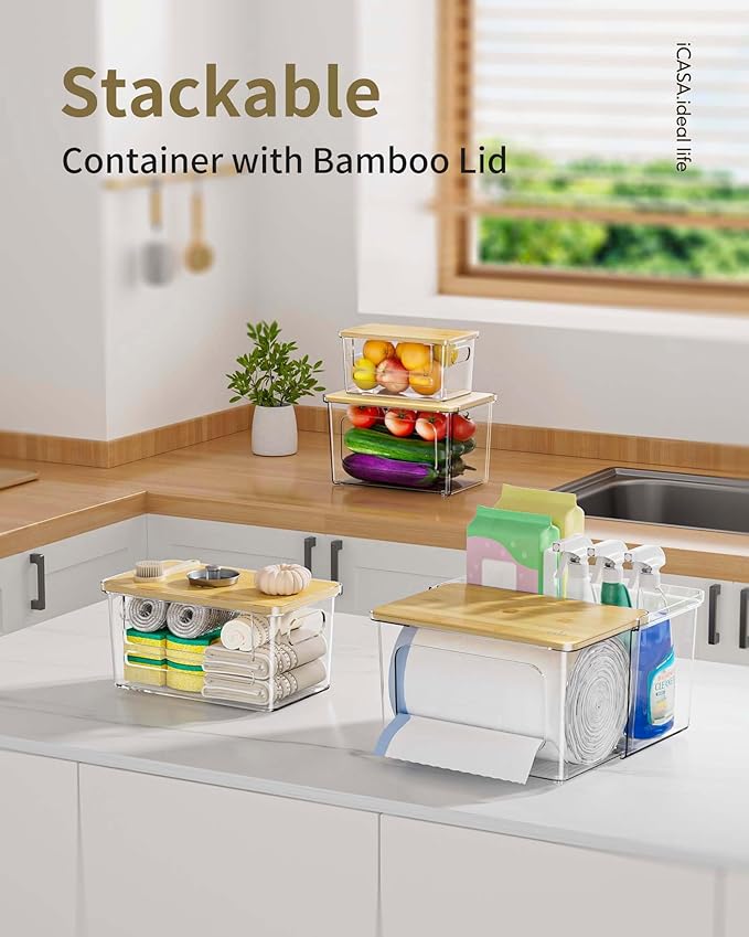 Trash Bag Dispenser Holder - 3 in 1 Acrylic Plastic Garbage Bag Pantry Organizer