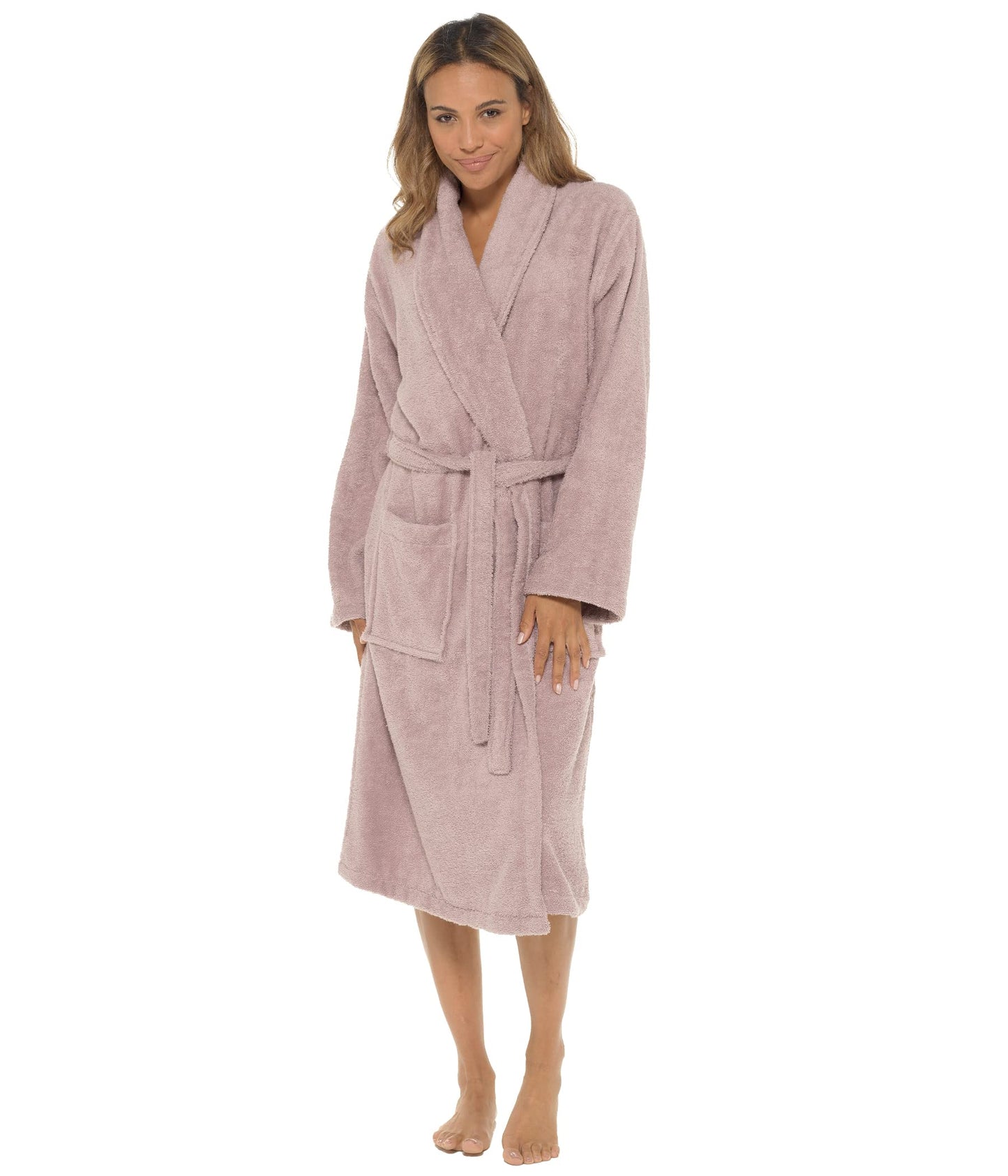 Ladies Undercover Towelling Robe LN566 Mink 12-14