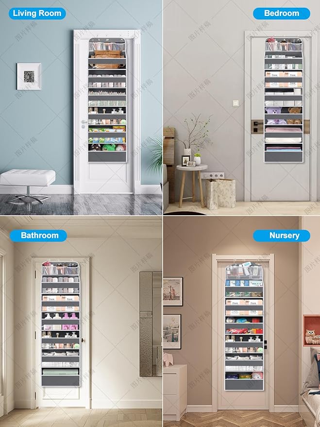 Over the Door Organizer 7 Tiers - 55lb Heavy Duty Door Hanging Organizer