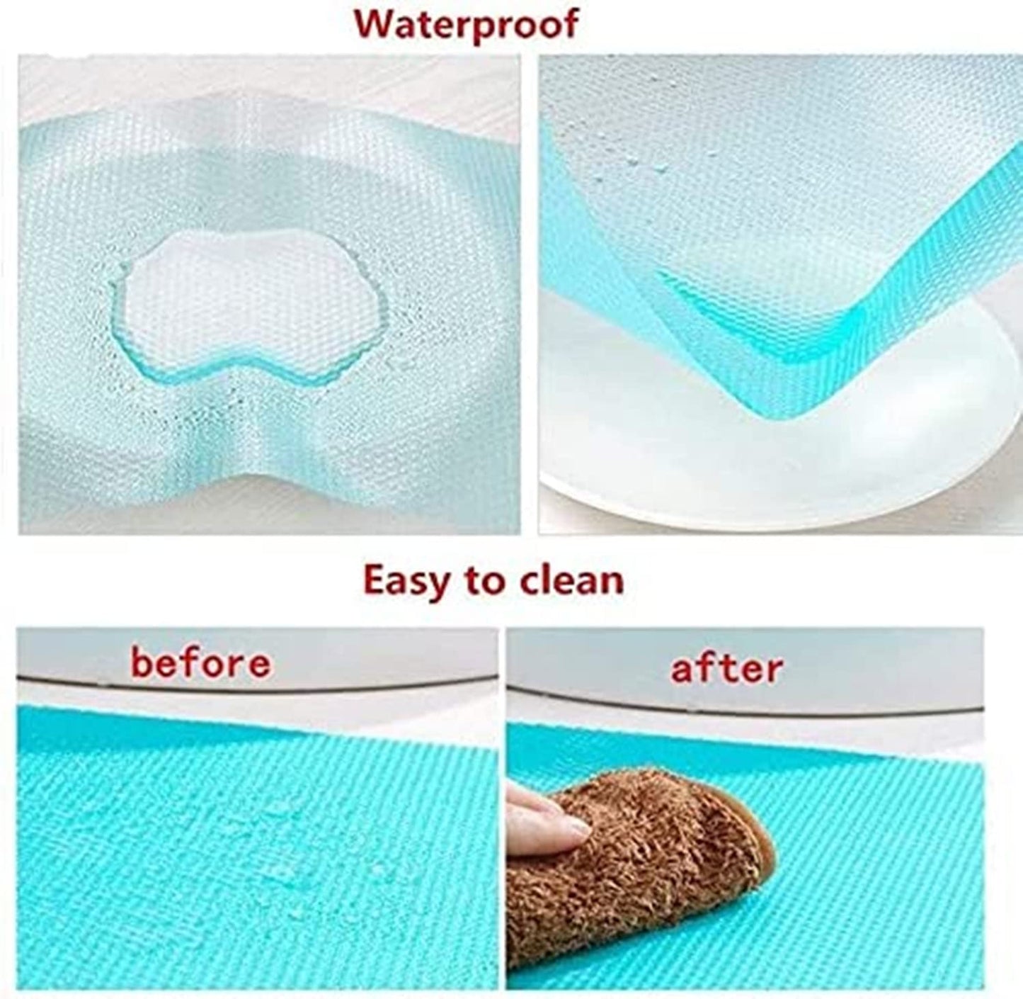 Aiosscd 15PCS Shelf Mats Refrigerator Liners Washable Refrigerator Pads Fridge Mats Drawer Placemats Home Kitchen Gadgets Accessories Organization for Top Freezer(5green+5pink+5blue)