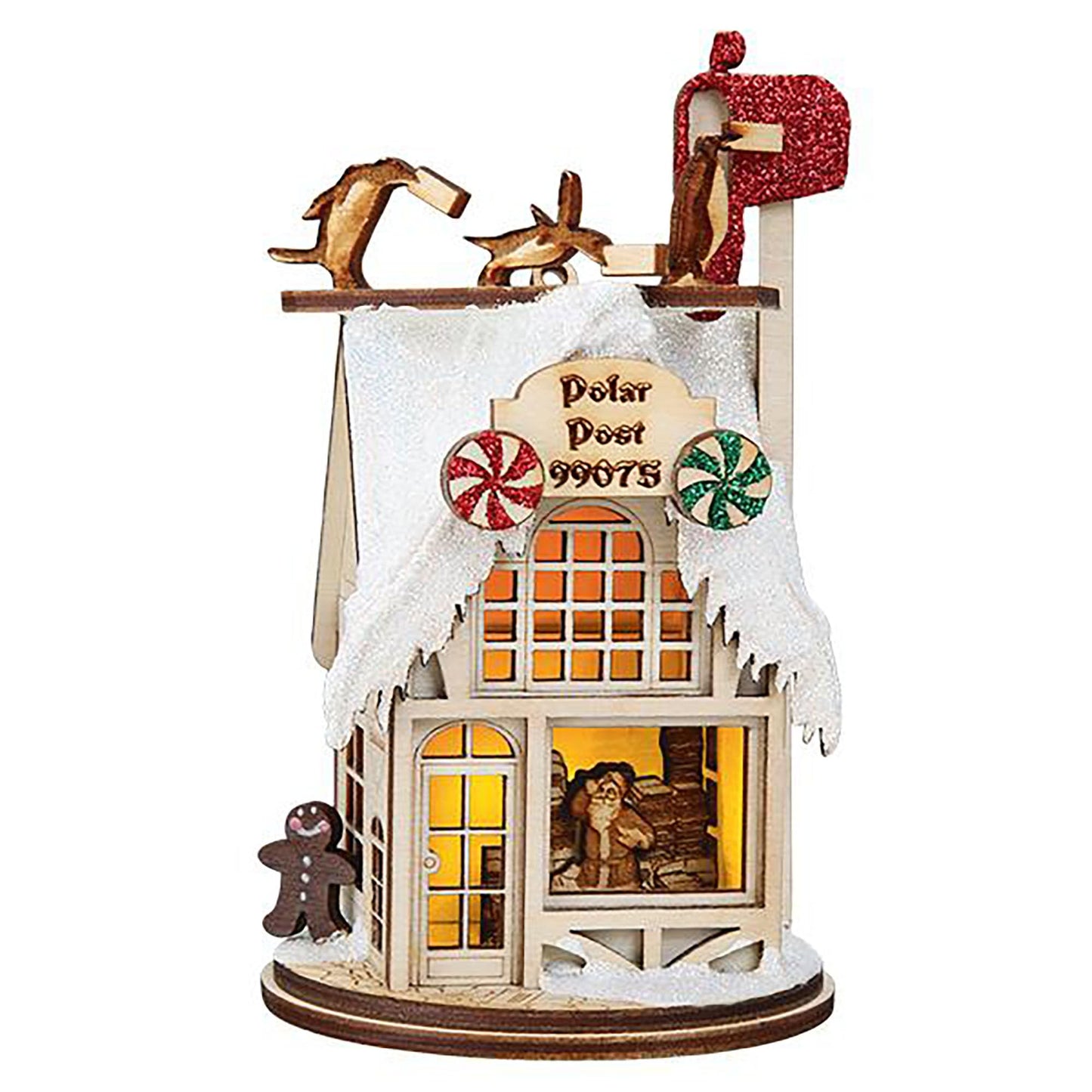 Ginger Cottages Polar Post Office Ornaments for Christmas Tree