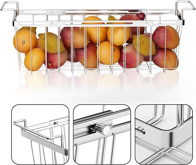 Orgneas Freezer Baskets for Chest Freezer, Capacity Expandable Deep Freezer