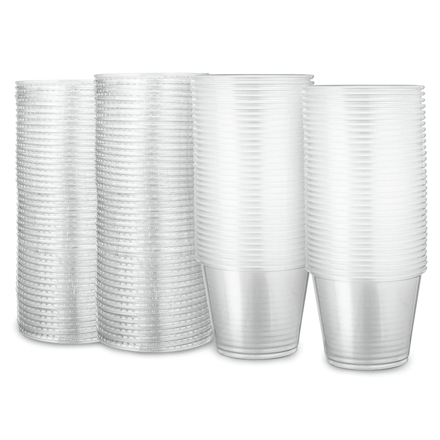 Plastimade Clear Disposable Plastic Portion Cups With Lids (100 Sets - 5.5 Oz) - Condiment, Sauce/Dip/Dressing, Souffle & Jello Shot Cups for Thanksgiving