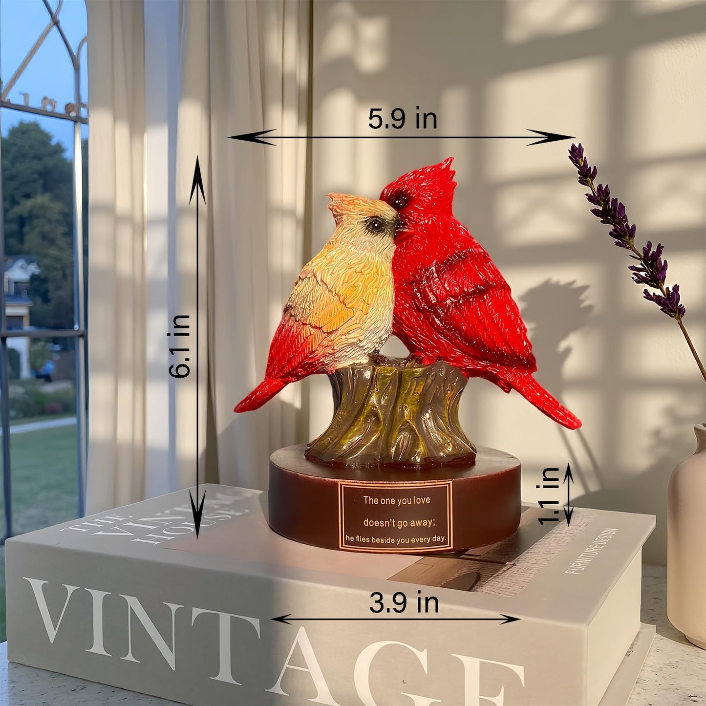 Yumetonia Cardinal Decor,Cardinal Gifts,Bird Collectible Figurines of Resin