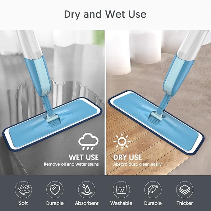 7 Count Reusable Microfiber Mop Pads