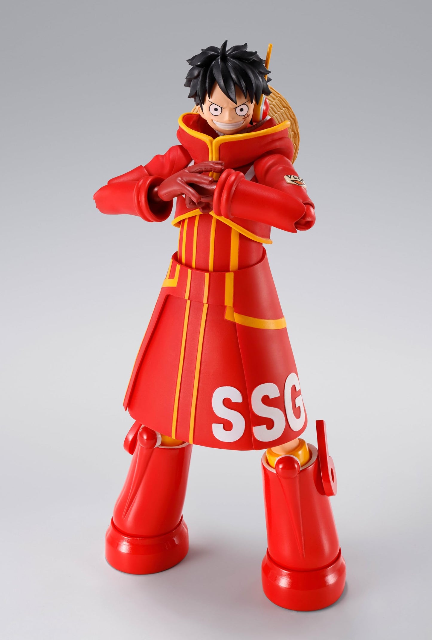 TAMASHII NATIONS S.H. Figuarts One Piece Monkey D. Luffy - Miraishima Egg Head - Approx. 5.9 inches (150 mm), PVC & ABS Pre-Painted Action Figure
