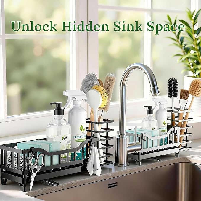 Sponge Holder for Kitchen Sink, Kitchen Sink Caddy