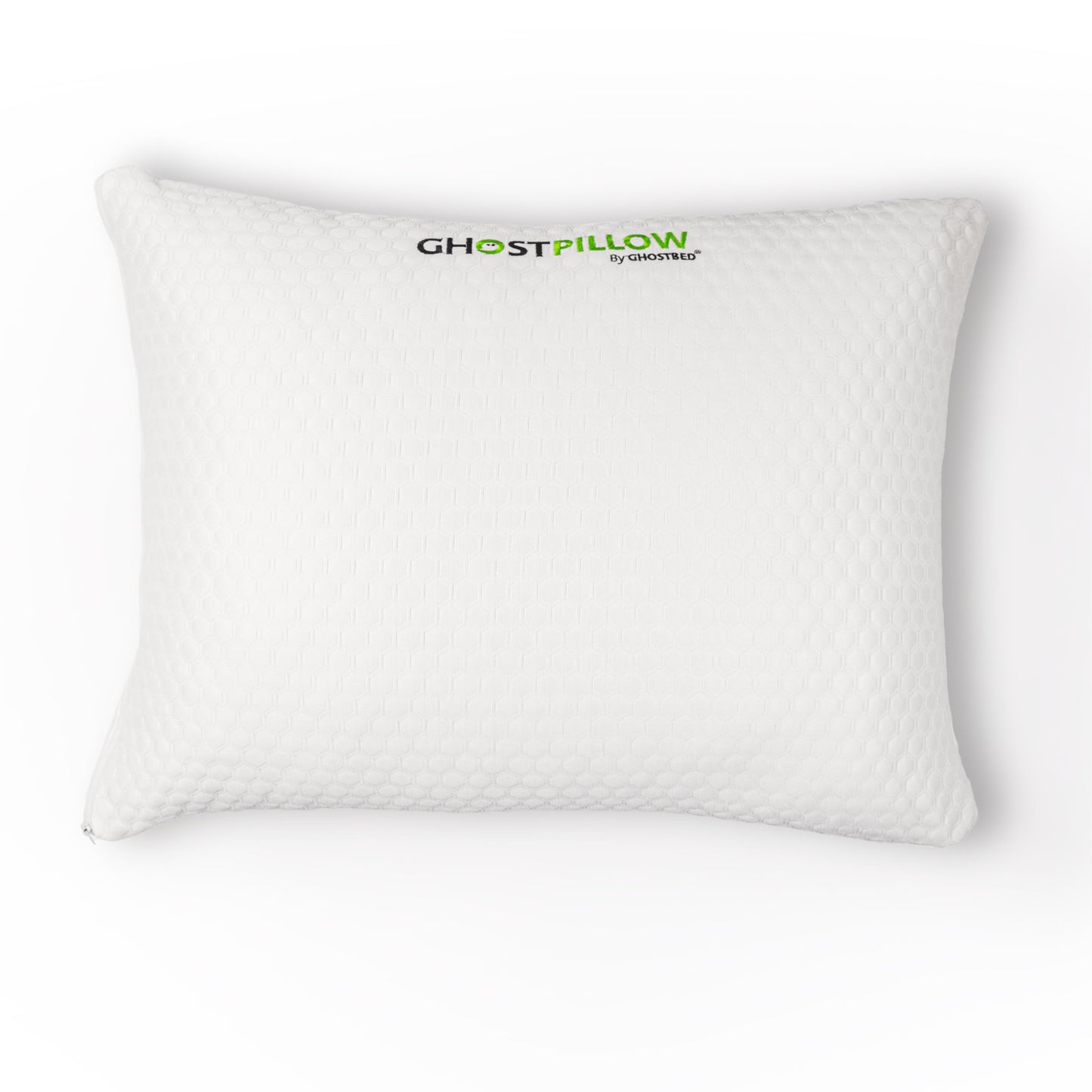 GhostBed Shredded Memory Foam Pillow with Adjustable Gel Memory Foam and Cooling Breathable Cover - Standard Size Shredded Memory Foam Pillows CertiPUR-US Certified 1-Pack