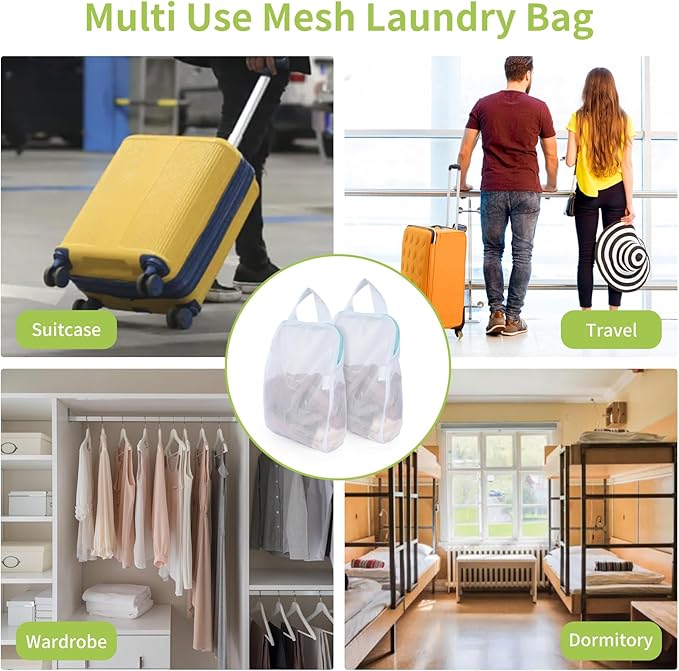 OTraki 2Pcs Small Laundry Bags 10x12 Inch Delicates Lingerie Bags Mesh Wash