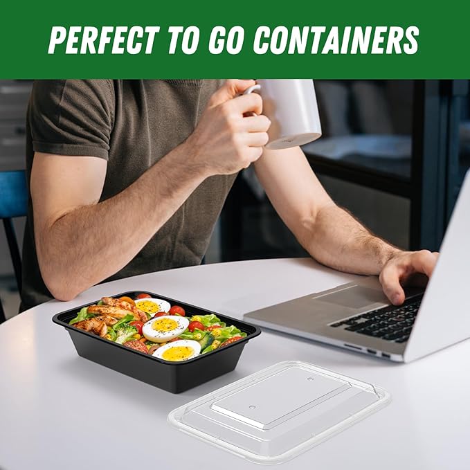 50 Pack 38 oz Meal Prep Containers Reusable