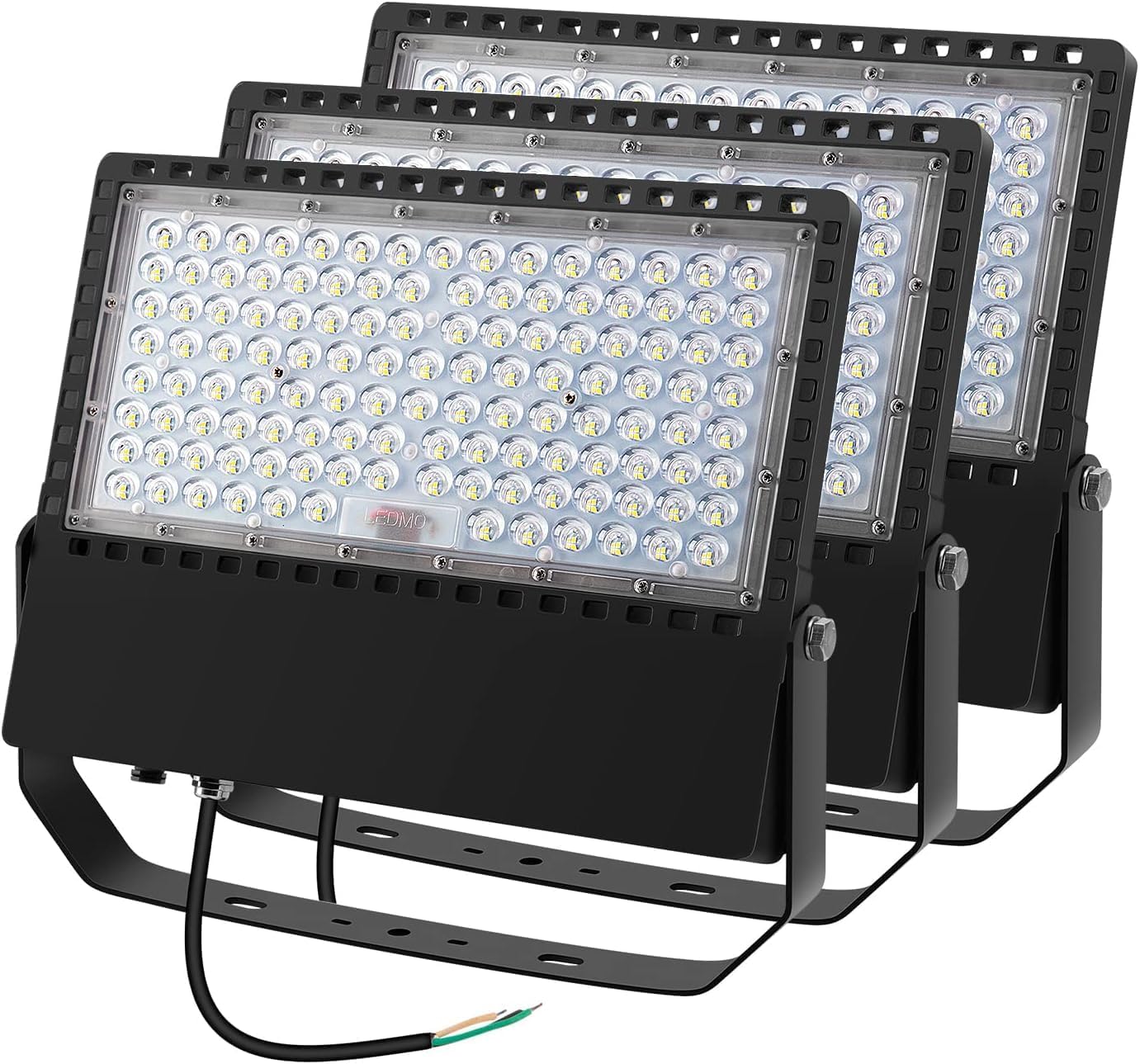 Juyace LED Stadium Flood Light Outdoor, 36000LM Super Bright Commercial Area Lighting, 240W 5000K Daylight IP65 Waterproof Arena Lights for Sport Fields and Courts, 110-277V(3 Pack