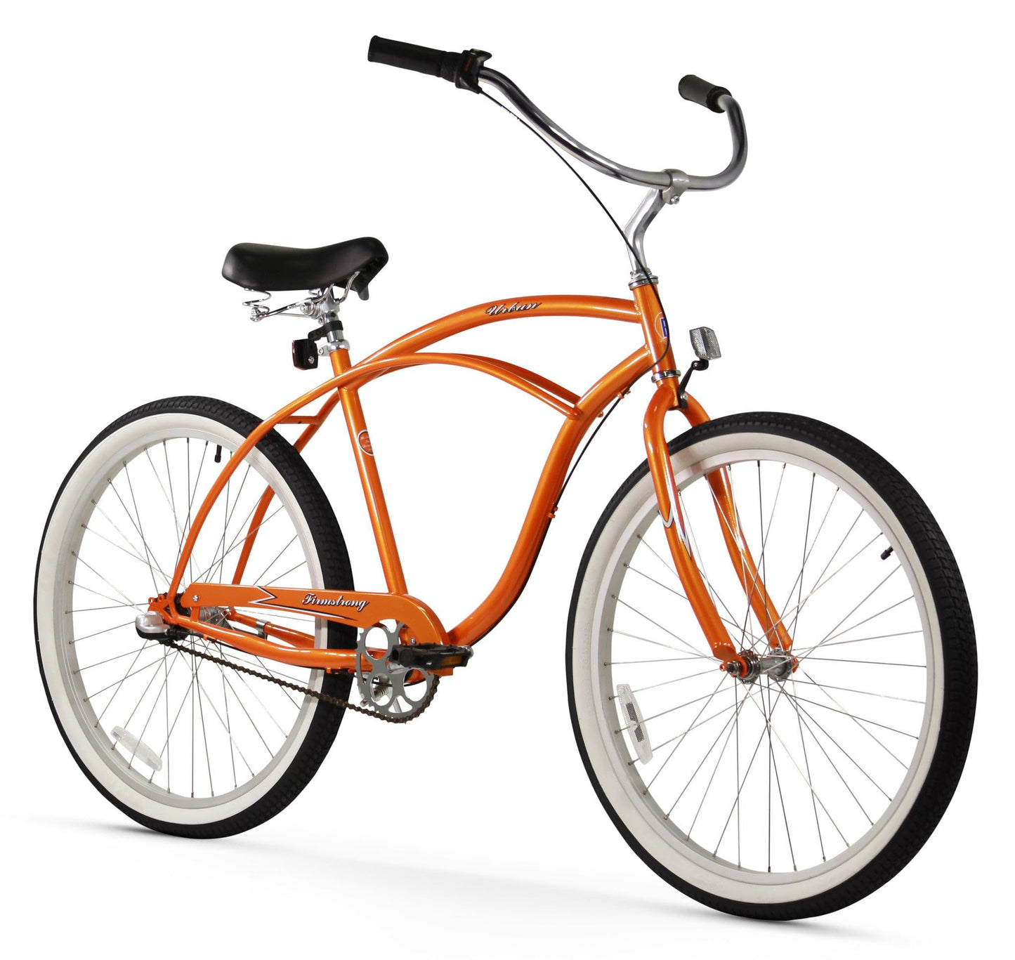 Firmstrong Urban Man Beach Cruiser Bike, Mens Bicycle 26-Inch, 3-Speed, Orange