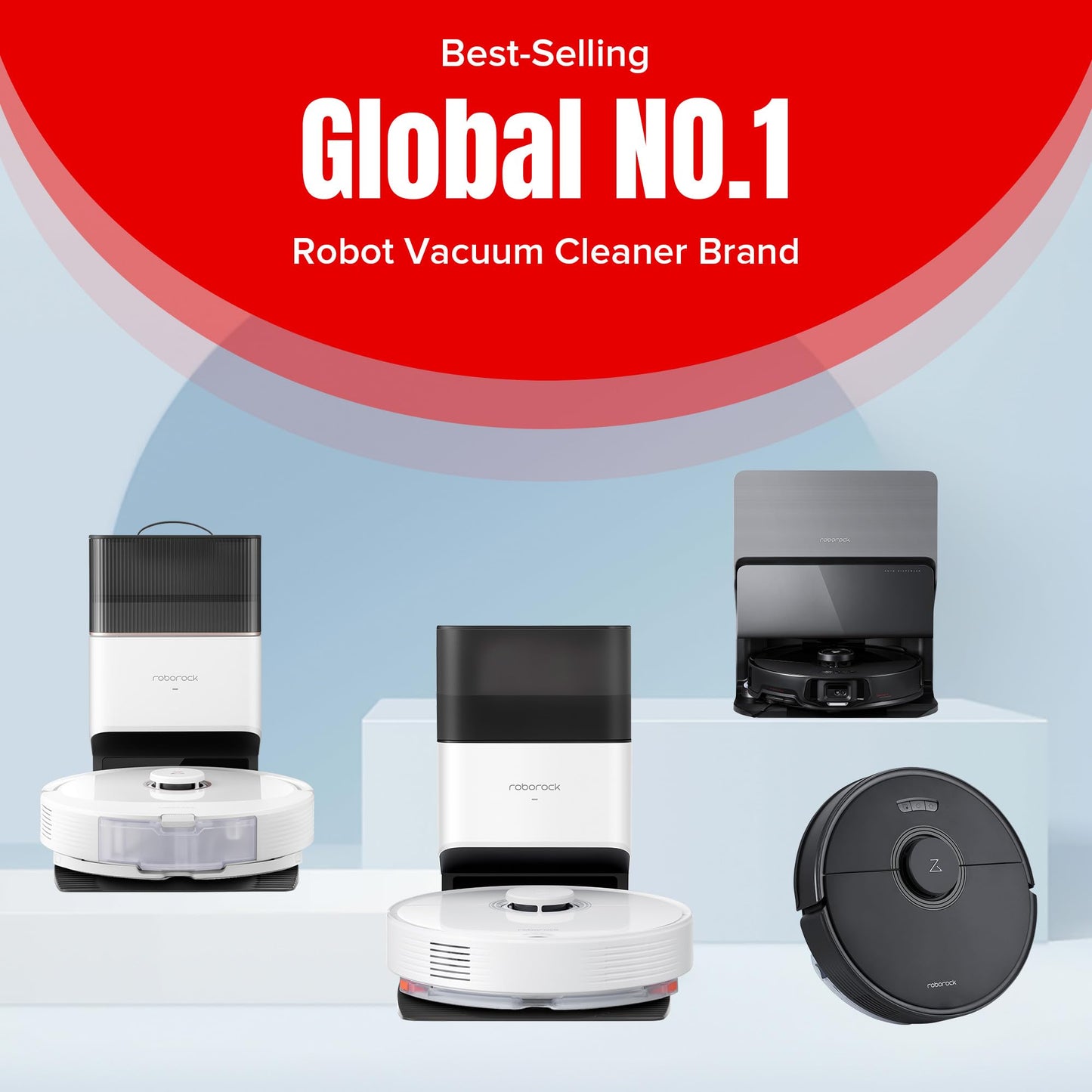 roborock Q7 Max+ Robot Vacuum and Mop with Auto-Empty Dock Pure, Hands-Free Cleaning for up to 7 Weeks, APP-Controlled Mopping, 4200Pa Suction, No-Mop&No-Go Zones, 180mins Runtime, Works with Alexa