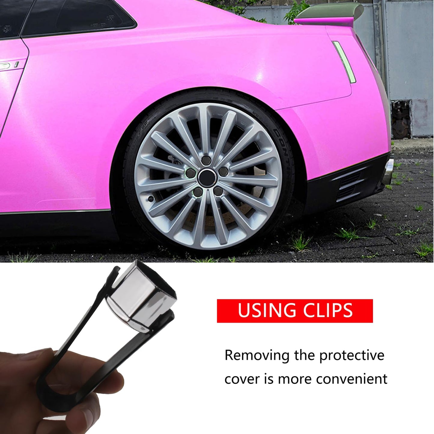 Nihfien 20 Pcs Wheel Lug Nut Covers Bolt Caps,19mm Silver Universal Anti-Rust Car Tire Nut Caps Bolt Cover,Hexagonal Plastic Tire Bolt with Removal Tool (Silver)