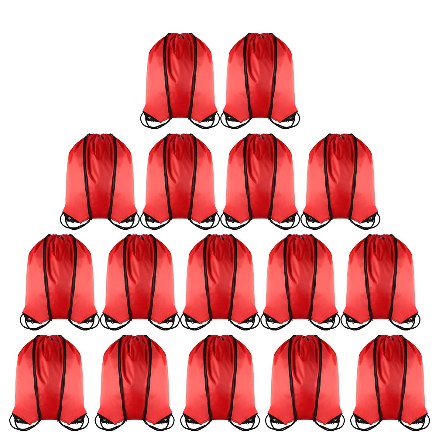 GoodtoU Drawstring Backpacks Bulk String Bags - Red Drawstring Bags Party Favors for Adults 16 Pcs