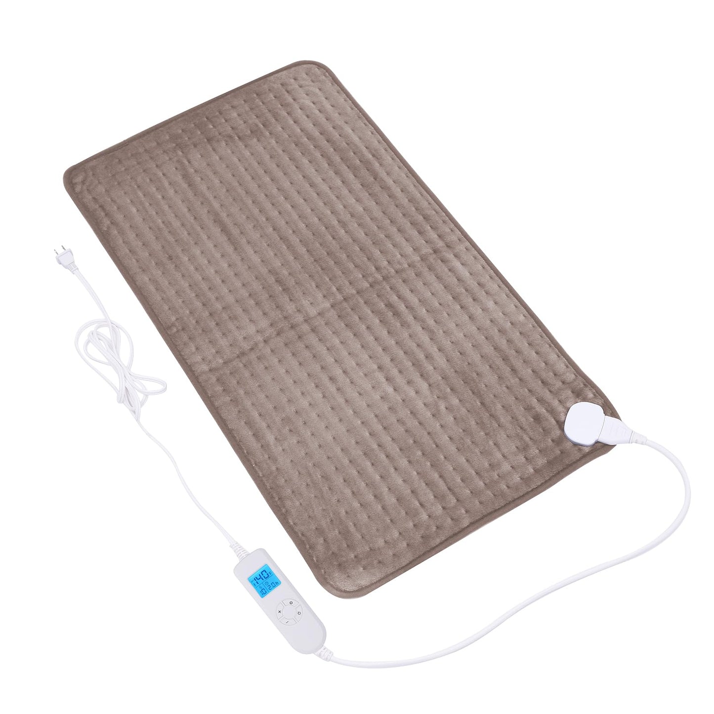 Ruqiji 17''x33'' XXXL King Size Heating Pad with 120 Minutes Auto Shut Off&6 Temperature Settings, Flannel Electric Heating Pad/Pain Relief for Back/Neck/Shoulders/Menstrual Pain/Leg Cramp (Dark Blue)