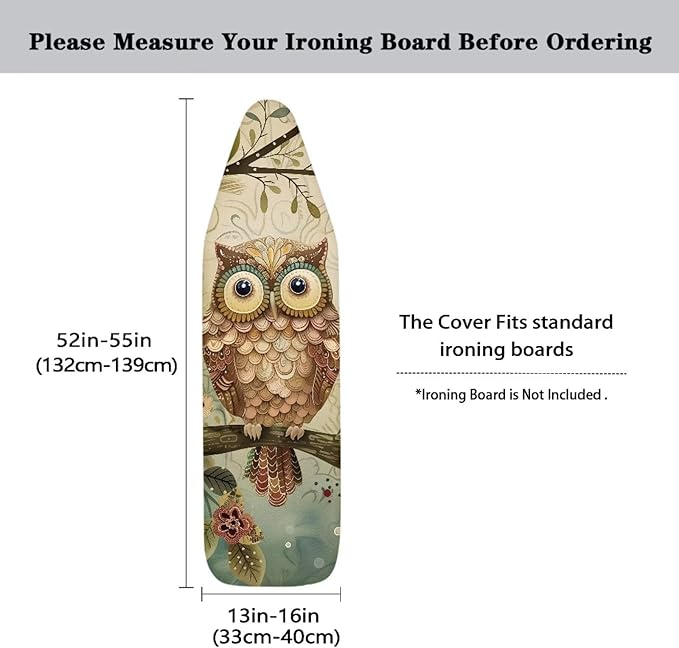 Owl Ironing Board Cover and Pad Standard Size