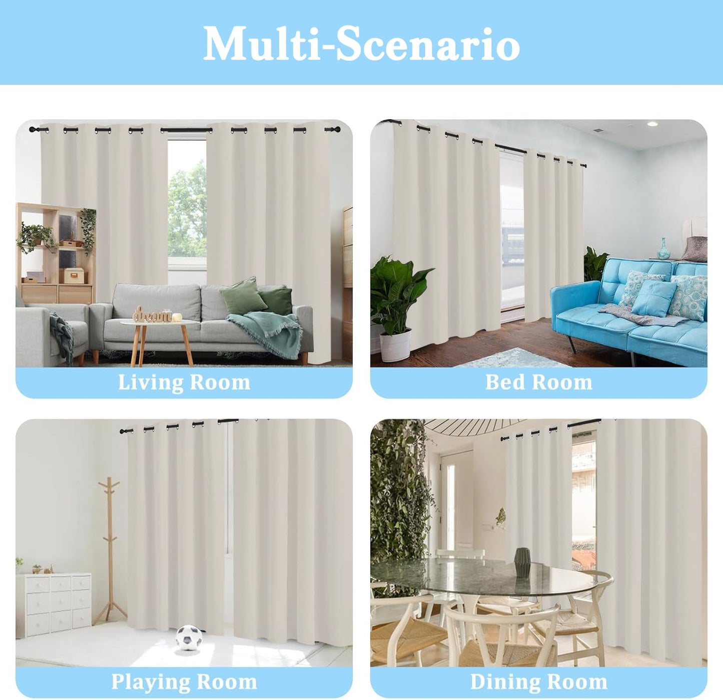 Rustic Wood Curtains 84 Inch Length - Wooden Barn Door Blackout Curtains for Bedroom Living Room, Thermal Insulated Room Darkening Grommet Countryside Drapes Window Treatments, 42Wx84L, 2 Panel Set