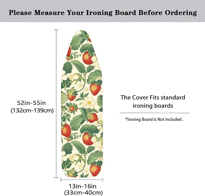 Leaves Strawberry Ironing Board Cover Standard Ironing Board Cover