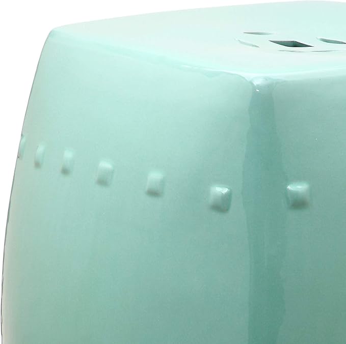 Safavieh Castle Gardens Collection Villa White Glazed Ceramic Garden Stool