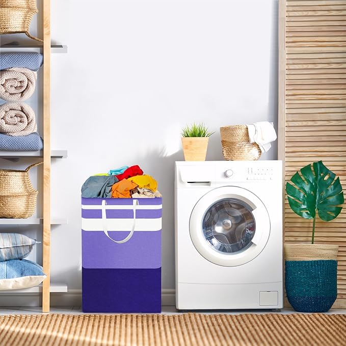 2-Pack Foldable Laundry Basket, Large Laundry Baskets