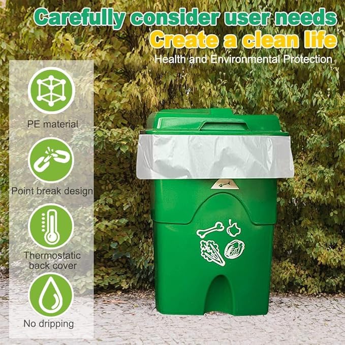 SWIHELP Tall Kitchen Trash Bags 13 Gallon Garbage Bags 50 Liters Plastic Trash