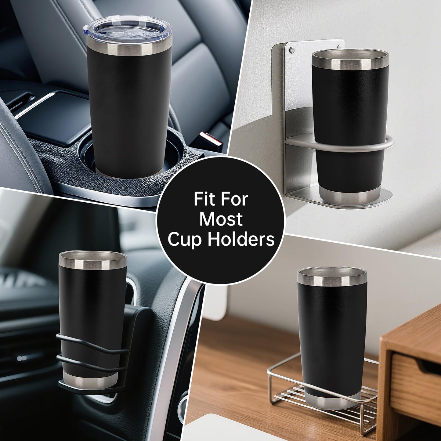 IEOVIEE 32 Pack, 20oz Stainless Steel Bulk Tumblers with Lids and Straws, Double Wall Insulated Travel Coffee Mug, Durable Powder Coated Tumbler Bulk Cup for Cold and Hot Drinks(Black)