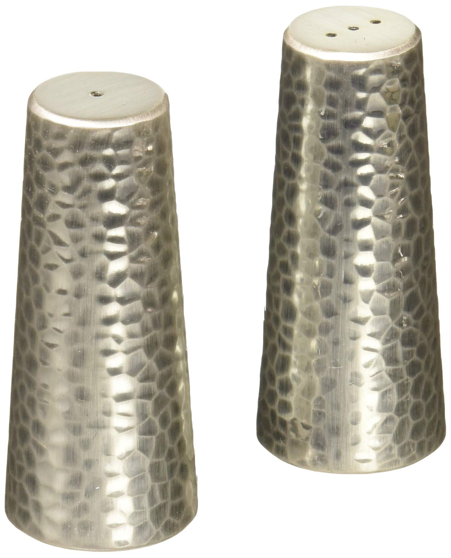 Matte Silver Two Tone salt-and-pepper-mills, 3.2" Tall, Matte SilverTwo Tone