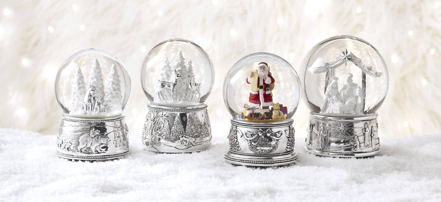 Reed & Barton 894991 Winter Traditions Santa Musical Snow Globe, Christmas & Holiday Decor