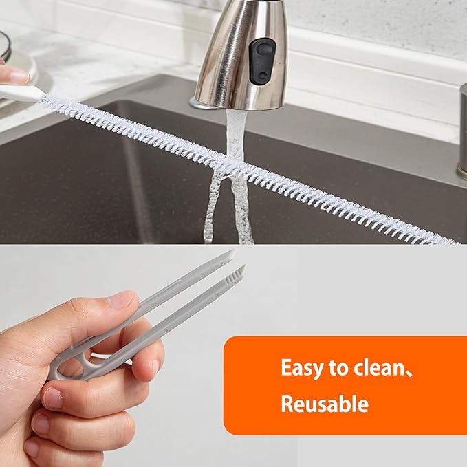 Upgraded Sink Drain Overflow Cleaning Brush, 23.6" Sewer Drain Brush, Bendable
